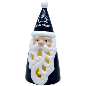 statuary LED Santa wearing Penn State hat